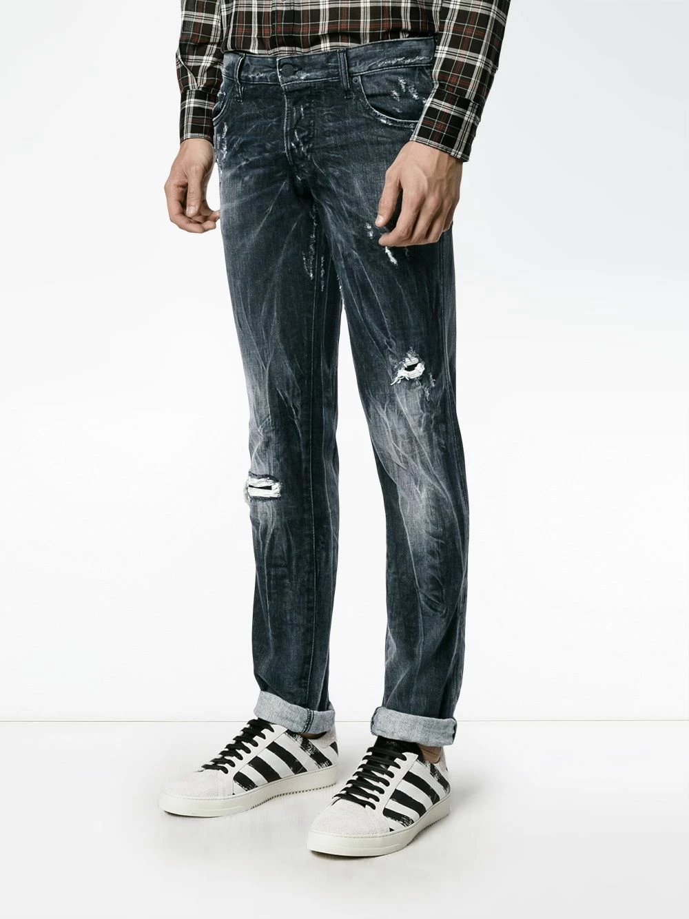 Dsquared2 Prix Acceptable Jean à détails usés jeans slim homme 5 Dsquared2 jean à détails usés