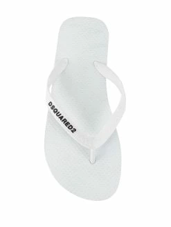 Dsquared2 logo printed flip flops