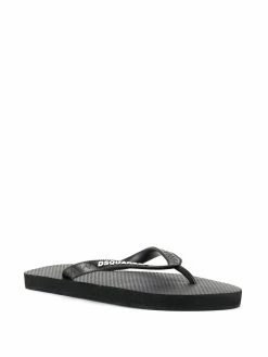 Dsquared2 logo flip flops