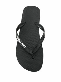 Dsquared2 logo flip flops