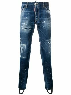 Dsquared2 jean skinny à effet usé