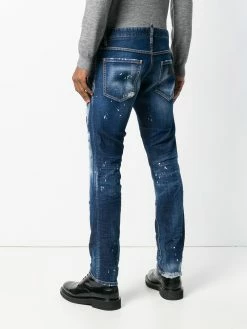 Dsquared2 jean skinny à effet usé