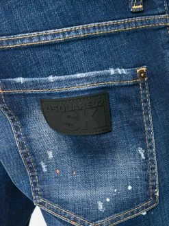 Dsquared2 jean skinny à effet usé