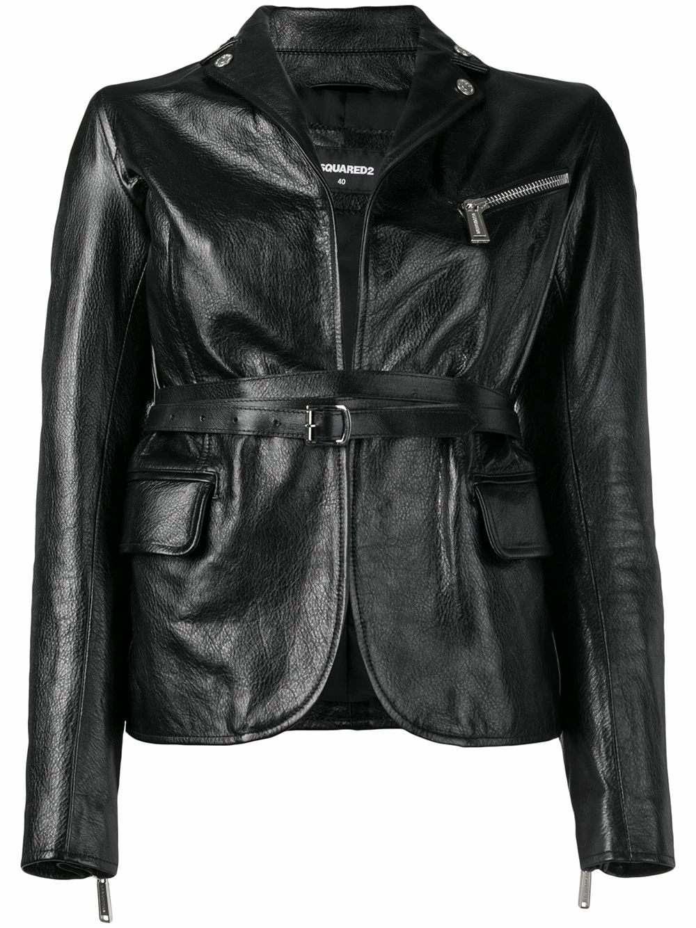 Dsquared2 Veste de moto cintrée Bonne Qualité vestes en cuir femme 3 Dsquared2 veste de moto cintrée