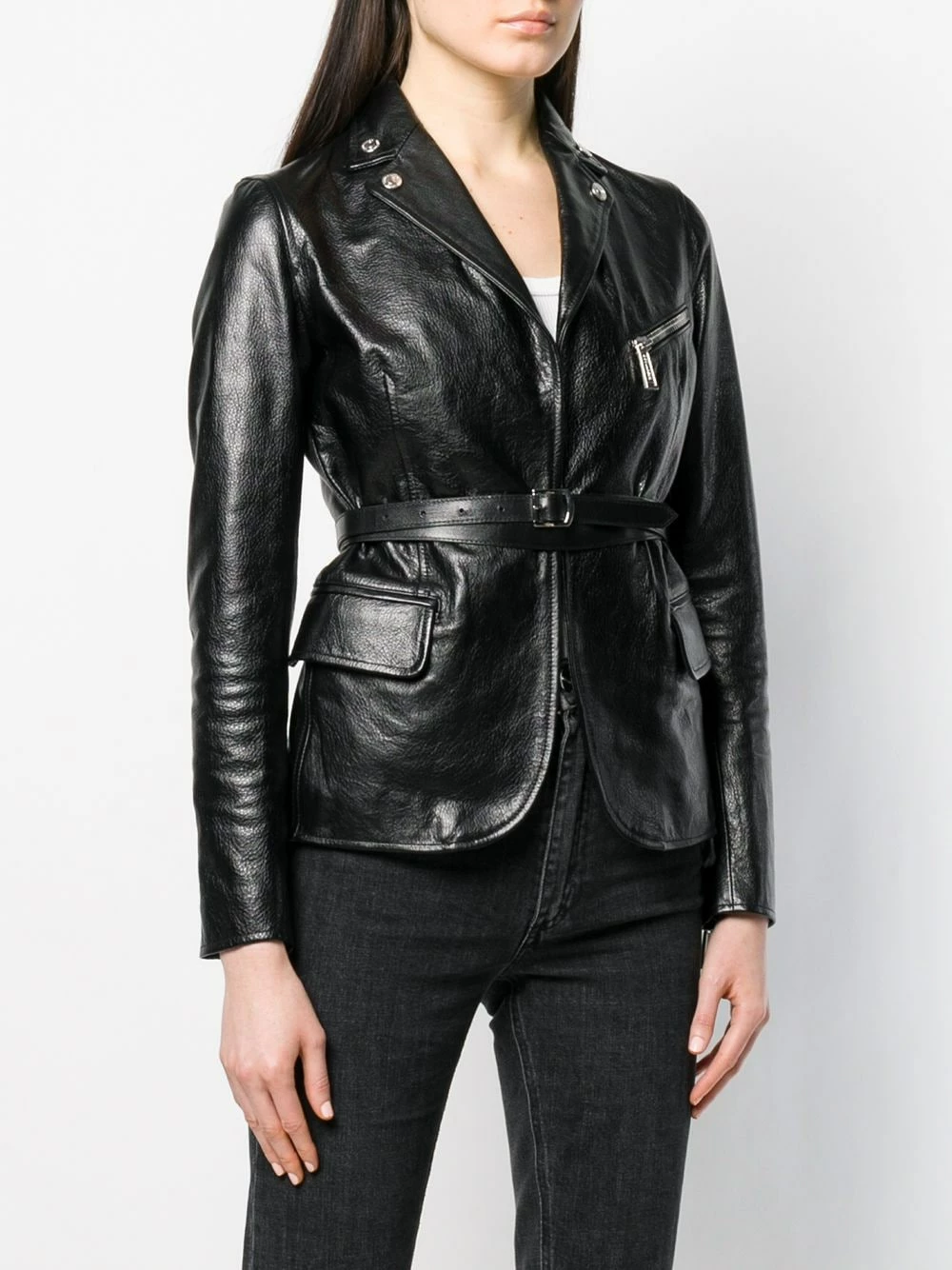 Dsquared2 Veste de moto cintrée Bonne Qualité vestes en cuir femme 5 Dsquared2 veste de moto cintrée
