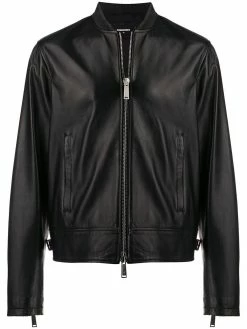 Dsquared2 veste zippée en cuir