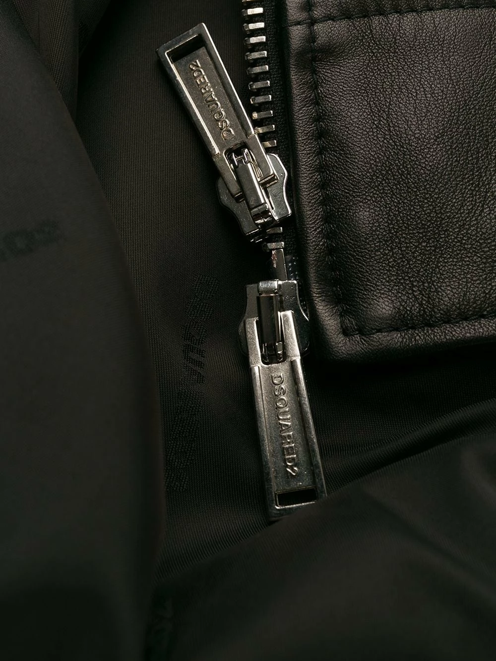 Dsquared2 Veste zippée en cuir Qualité garantie 100% vestes en cuir homme 8 Dsquared2 veste zippée en cuir