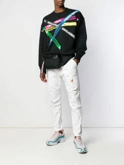 Dsquared2 pantalon slim à patch logo