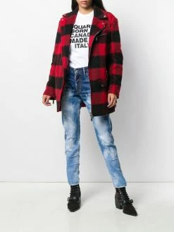 Dsquared2 manteau à carreaux