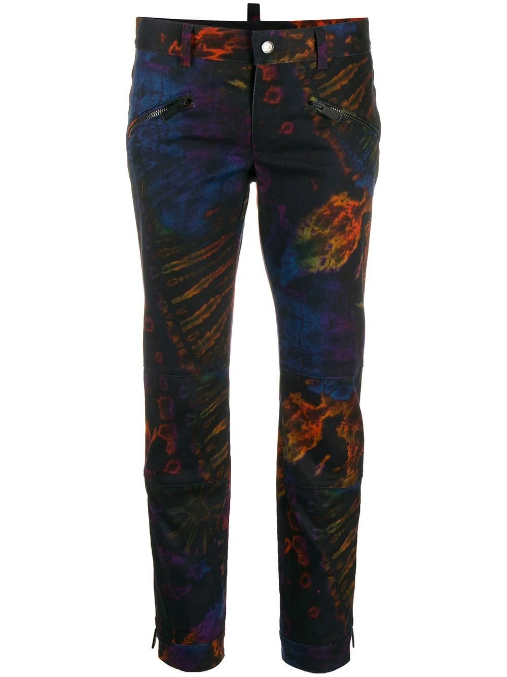 Prix Discount Dsquared2 Pantalon crop à imprimé tie dye pantalons raccourcis femme 3 Dsquared2 pantalon crop à imprimé tie dye