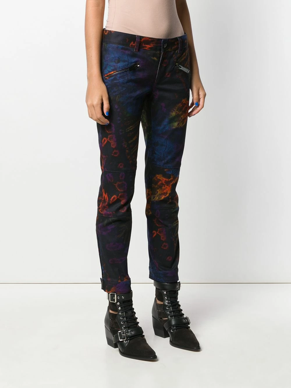 Prix Discount Dsquared2 Pantalon crop à imprimé tie dye pantalons raccourcis femme 5 Dsquared2 pantalon crop à imprimé tie dye