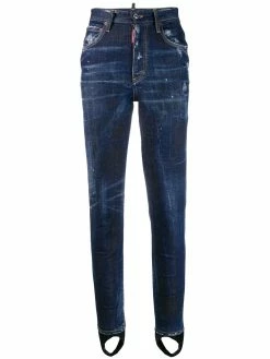 Dsquared2 jean slim à effet usé