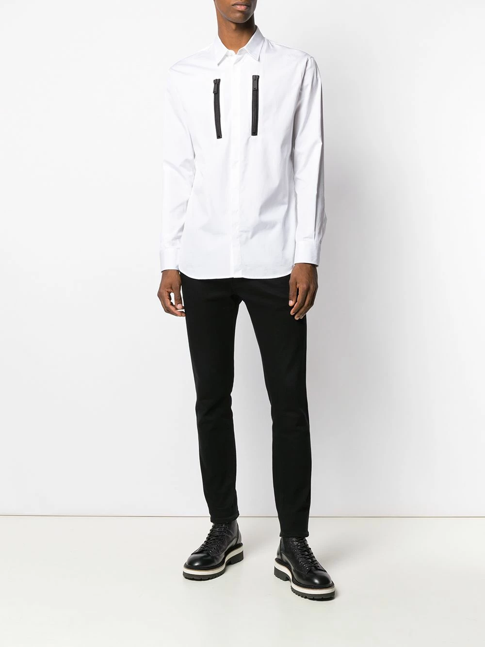 Qualité Excellente Dsquared2 Chemise à détails zippés chemises homme 4 Dsquared2 chemise à détails zippés