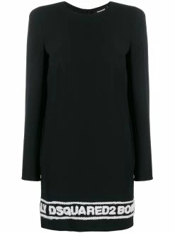 Dsquared2 robe croute droite à ourlet à logo