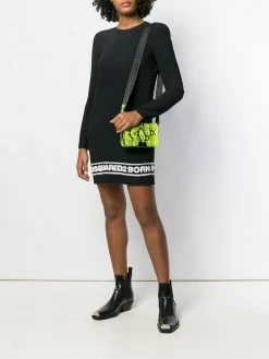 Dsquared2 robe croute droite à ourlet à logo