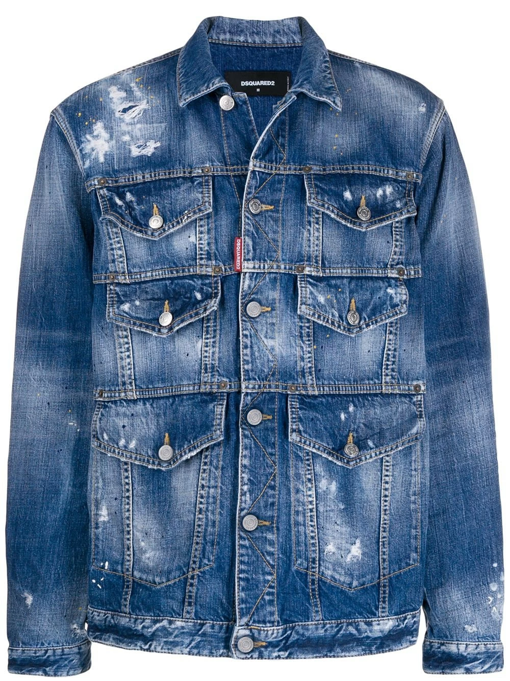 Qualité Excellente Dsquared2 Veste en denim à design multi poches vestes en jean homme 3 Dsquared2 veste en denim à design multi-poches