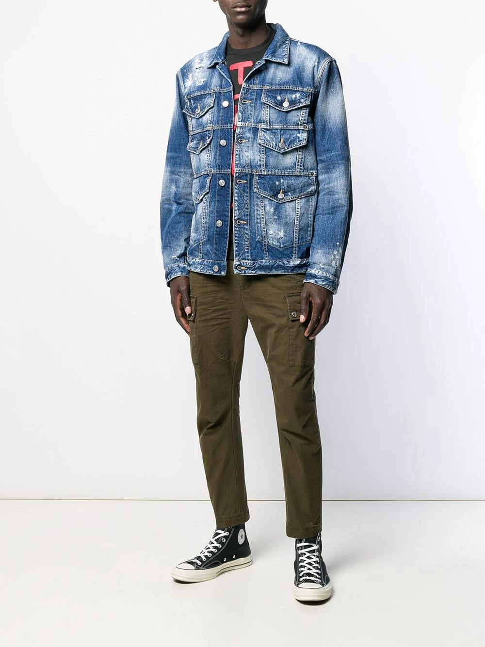 Qualité Excellente Dsquared2 Veste en denim à design multi poches vestes en jean homme 4 Dsquared2 veste en denim à design multi-poches