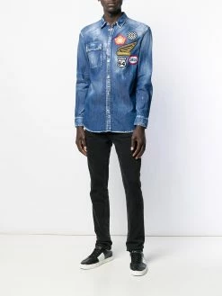 Dsquared2 chemise brodée en denim