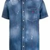 Dsquared2 chemise en jean à effet usé