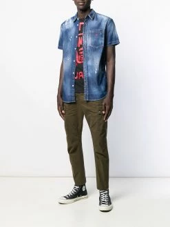 Dsquared2 chemise en jean à effet usé
