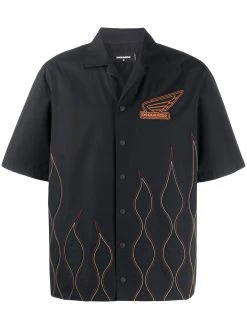 Dsquared2 chemise brodée à manches courtes
