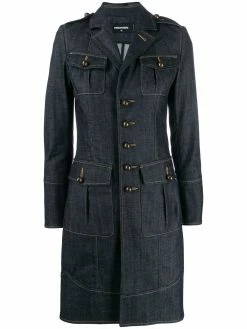 Dsquared2 veste mi-longue en jean