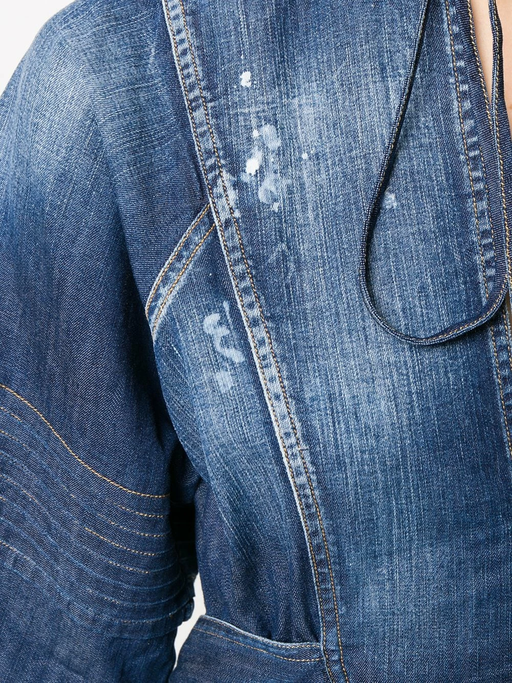 Dsquared2 Robe courte en jean à effet délavé Prix Abordable robes de jour femme 7 Dsquared2 robe courte en jean à effet délavé