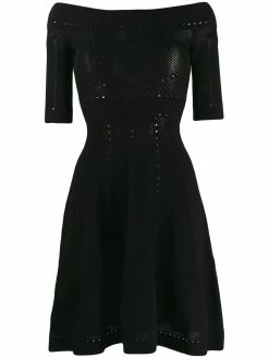 Dsquared2 robe courte en maille à épaules dénudées