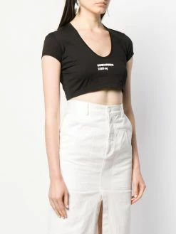 Dsquared2 t-shirt crop à détail de slogan