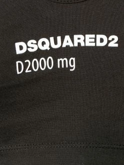 Dsquared2 t-shirt crop à détail de slogan