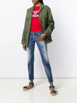 Dsquared2 t-shirt à détail de slogan