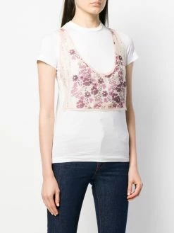 Dsquared2 t-shirt à empiècements à fleurs