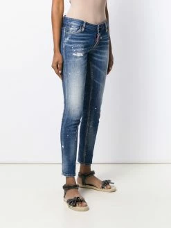 Dsquared2 jean skinny à effet taches de peinture