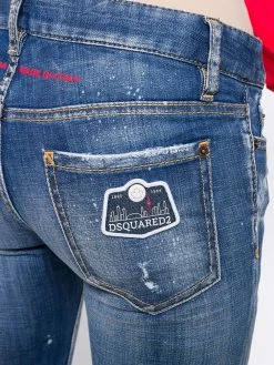 Dsquared2 jean skinny à effet taches de peinture