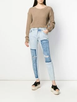 Dsquared2 jean fuselé bicolore