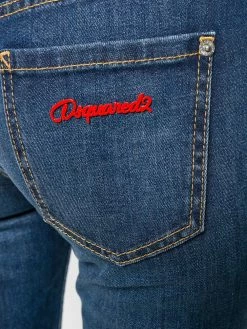 Prix Dynamité Dsquared2 Jean à logo appliqué jeans courts femme 13 Dsquared2 jean à logo appliqué