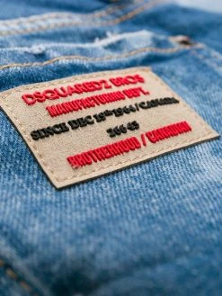 Dsquared2 jupe en jean à effet usé et délavé