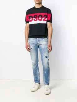 Dsquared2 pull à logo intarsia