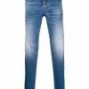 Dsquared2 jean droit à effet usé