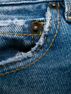 Dsquared2 jean droit à effet usé