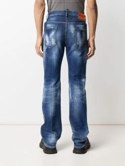 Dsquared2 jean droit à effet usé
