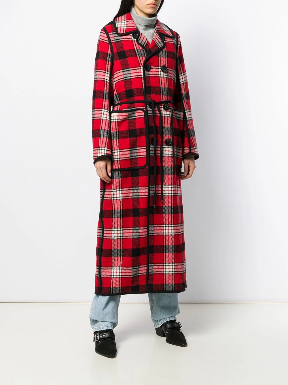 Meilleur Prix Garanti Dsquared2 Manteau long à carreaux manteaux croisés & cabans femme 5 Dsquared2 manteau long à carreaux