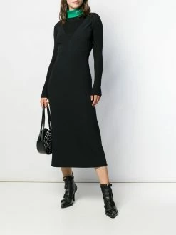 Dsquared2 robe mi-longue évasée à design sans manches