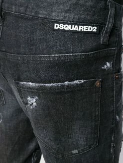 Dsquared2 jean slim à effet usé