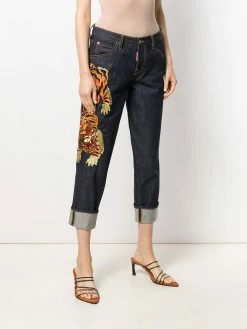 Dsquared2 Jean crop à broderies Prix Légers jeans courts femme 11 Dsquared2 jean crop à broderies