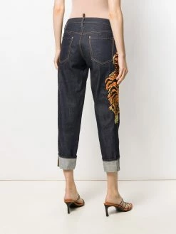 Dsquared2 Jean crop à broderies Prix Légers jeans courts femme 12 Dsquared2 jean crop à broderies