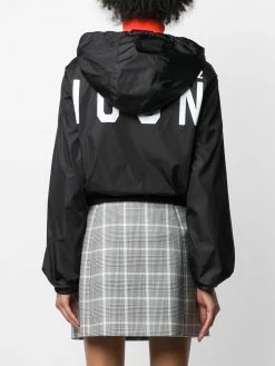 Discount En Ligne Dsquared2 Veste à logo imprimé et capuche vestes bomber femme 12 Dsquared2 veste à logo imprimé et capuche