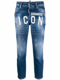 Dsquared2 jean ICON crop à logo