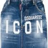 Dsquared2 jupe ICON en jean à logo