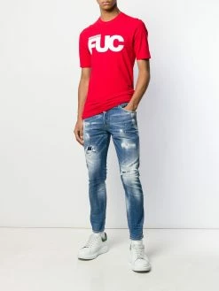 Dsquared2 jean slim à effet usé